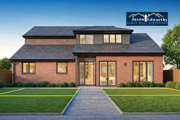 Home extension focusing on boundary line Hucknall